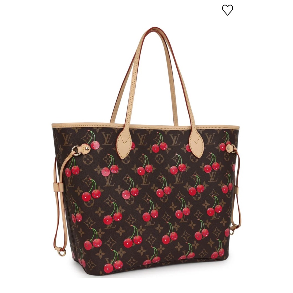 Louis Vuitton Takashi Murakami Cherry Limited Edition Neverfull Tote MM Gold HDW